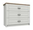 Natural Rustic Oak with White Skye 3 Drawer Chest