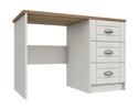 Natural Rustic Oak with White Skye 3 Drawer Dressing Table