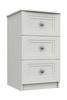 White Tonbridge 3 Drawer Bedside