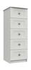 White Tonbridge 5 Drawer Tallboy