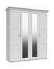 White Tonbridge 4 Door Robe with 2 Mirrors