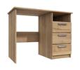 Natural Rustic Oak Waterfall 3 Drawer Dressing Table