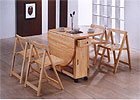 Deluxe Butterfly Dining Set - Natural Golden Oak