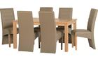 Belmont Dining Set with Taupe Faux Leather Chairs