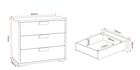 Cambourne Three Drawer Chest Dimensions