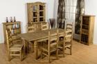 Corona Dining Set with Six Wax Pine Chairs