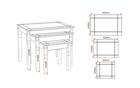 Corona Nest of Tables Dimensions
