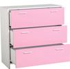 Three drawers with metal draw runners