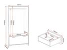 Lollipop Two Door One Drawer Wardrobe Dimensions