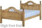 Corona Scroll Bed with High Foot End