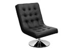 Madrid Chair - Chrome Swivel Base - Shown in Black
