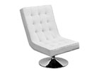 Madrid Chair - Chrome Swivel Base - Shown in White
