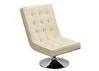 Madrid Chair - Chrome Swivel Base - Shown in Cream