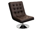 Madrid Chair - Chrome Swivel Base - Shown in Brown