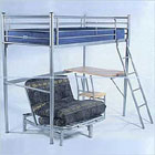 Study Bunk Bed with Mattresses