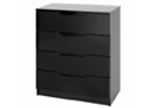 Orient Four Drawer Chest - Black Gloss