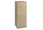Andante Oak Finish Four Drawer Double Chest