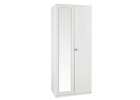 Calando Cream Tall Two Door Wardrobe with Mirror