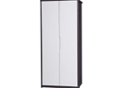 Grey Double Wardrobe with Cream Gloss