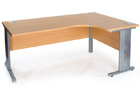 Rio Radial Right Handed Beech Desk - 180cm