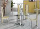 Ankara Dining Set Plus Six Chrome Chairs