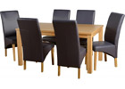 Belgravia Dining Set with Charcoal Grey Faux Leather Chairs