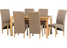 Belgravia Dining Set with Sand Fabric Chairs