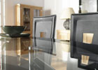 Caravelle Black Glass Dining Set