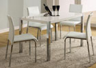 4 Foot Charisma Dining Set with White Gloss Finish
