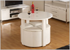 Charisma White Stowaway Dining Set