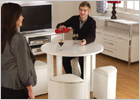 Charisma White Stowaway Dining Set Room Setting