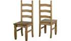 Corona Distressed Waxed Pine Dining Chairs