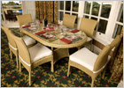 Barcelona Rattan Dining Set Java Honey