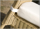 Wicker Chairs with 5cm Thick White Cushions