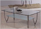 Galaxy Coffee Table with Clear Glass