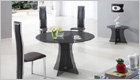 Astoria Round Dining Table with Smoked Black Glass and G650 Chairs