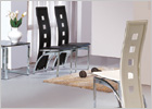 Gio Small Extending Dining Set and G525 Tall Back Cut Out Chairs