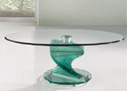 Twirl Coffee Table with Clear Glass