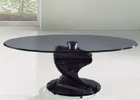Twirl Coffee Table with Black Glass