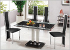 Gio Small Extending Dining Set and G601 Thin Framed Tall Back Chairs