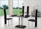Gio Small Extending Dining Set and G650 Full Framed Tall Back Chairs