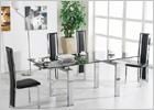 Maxi Extending Dining Table Clear Glass