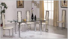 G650 Full Framed Tall Back Cream Chairs