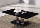 Jet Coffee Table with Black Glass