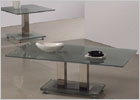 Jet Coffee Table with Clear Glass