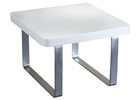 Accent Lamp Table with High Gloss White Finish