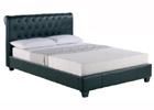 Amalfi Faux Leather Double Bed - Black