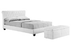 Amalfi Faux Leather Double Bed - White