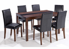 Ash-Leigh Walnut Dining Set - Large Table with Six Chairs