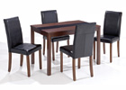 Ash-Leigh Walnut Dining Set - Medium Table with Four Chairs